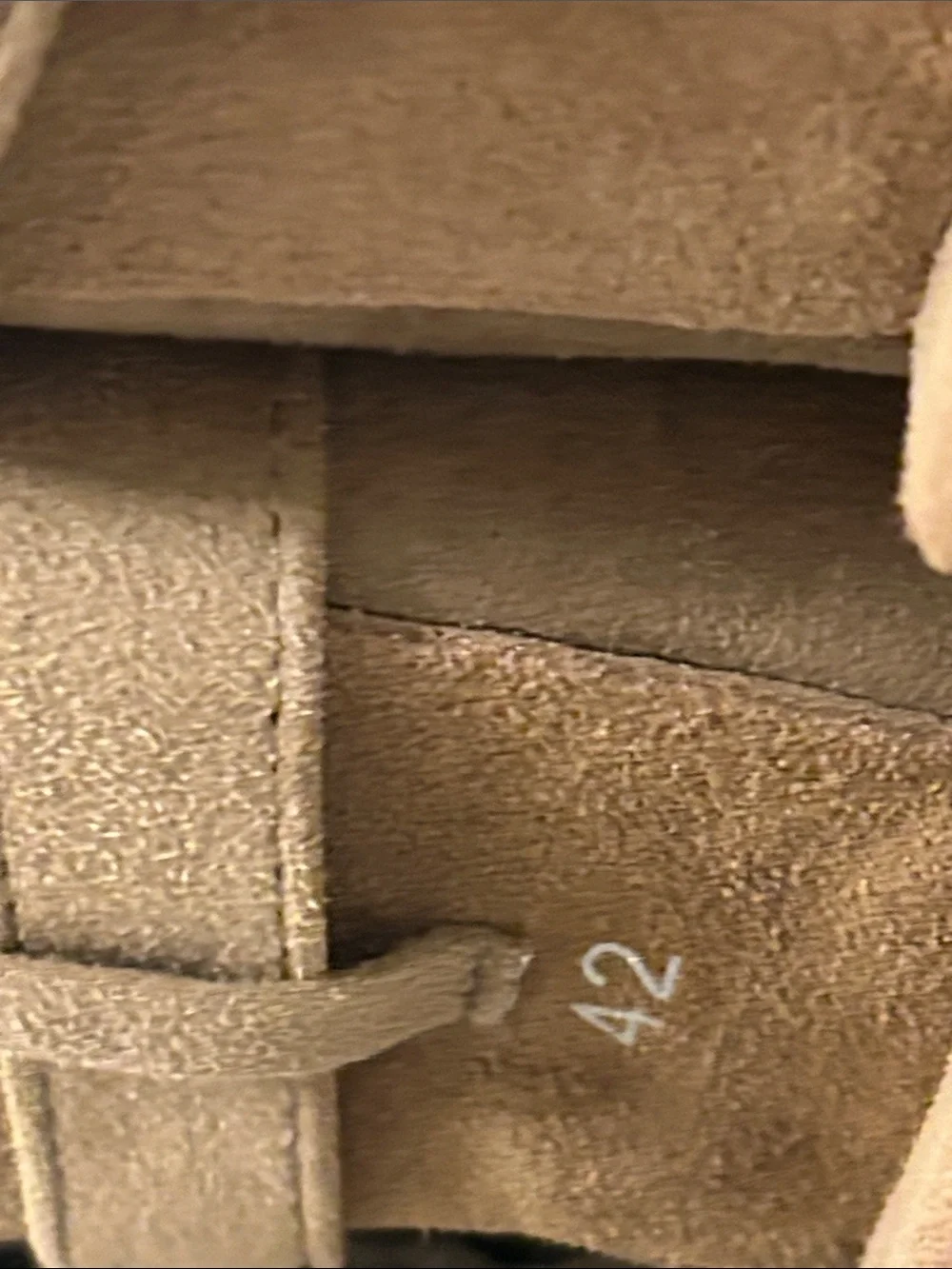 Jouncing’s Prescott Suede Sole Western Dance Boots in Beige with Buckle Detail